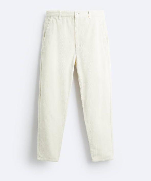 ZR Cream Colour With Plain Design Premium Quality Regular Fit Jeans 86207