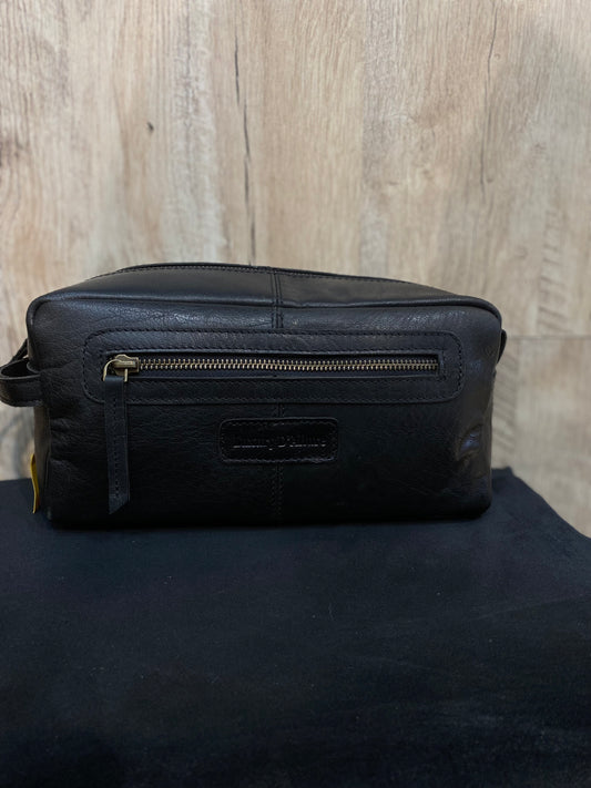 Luxury D’Allure Black Genuine Leather Travel Kit Bag 0009
