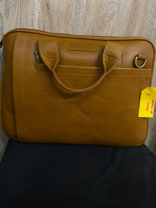 Luxury d’allure Tan Uphl Genuine Leather Laptop Bag 1044