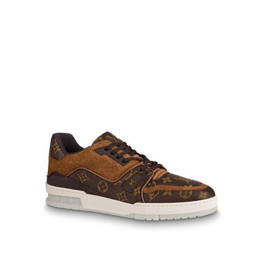VL LOU UOL Brown Colour with Monogrammed Design Trainer Sneaker Shoes