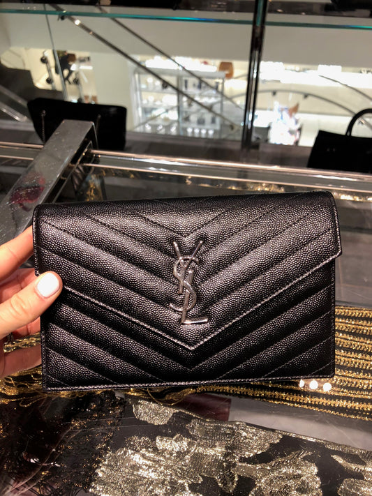 Ysl Black Ladies Sling Hand Bag Premium Bag 90172