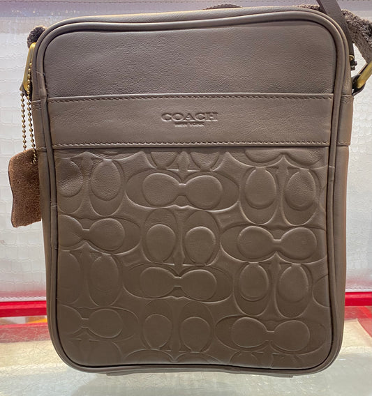 AOC Brown Colour Unisex Genuine Leather Side Sling Bag 987545