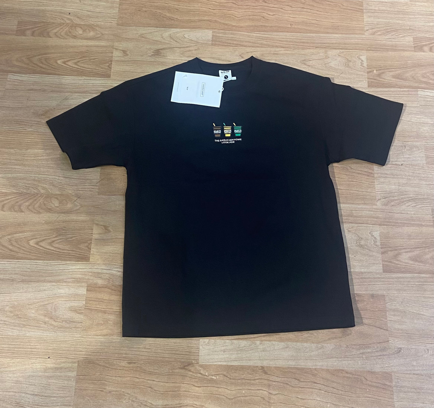 WEAR Black Colour With Back Print Premium Oversized Tshirt 88682
