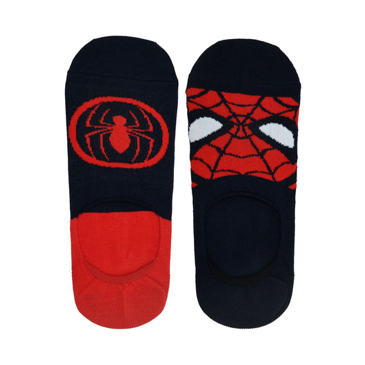 BALENZIA X MARVEL THE AMAZING SPIDER-MAN LOAFER/INVISIBLE SOCKS FOR MEN (PACK OF 2 PAIRS/1U)(FREE SIZE) RED,BL