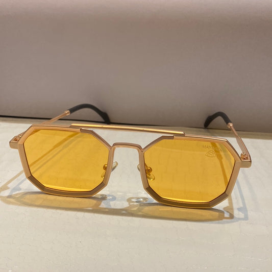 Yam Copper Frame Yellow Shade Unisex Sunglasses 2186 58 18-148