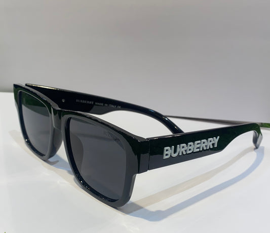 RUB Glossy Black Frame Black Shade Unisex Sunglasses Be4358 54 20 142