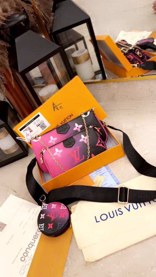 VL Multiple Colour With Unique Design Pattern Double Shade Print Premium Quality Ladies Bag 44843￼
