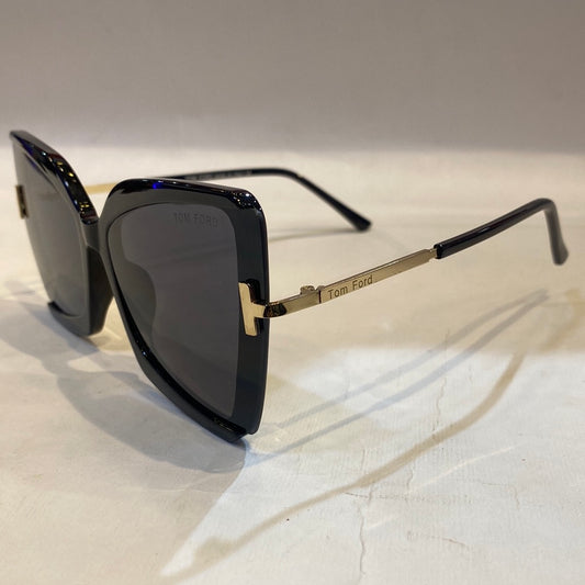 MOT Glossy Black Frame Black Shade Unisex Sunglasses 6925 65 20-136