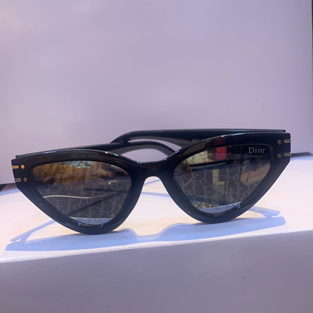 Oid Black Frame Print Shade Unisex Sunglasses D28 52 17 142