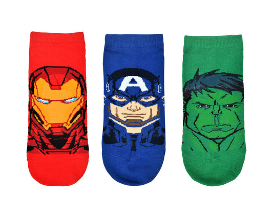 BALENZIA X MARVEL CHARACTER IRON MAN,CAPTAIN AMERICA & HULK THEMED ANKLE LENGTH SOCKS FOR MEN-(PACK OF 3 PAIRS/1U)(FREE SIZE)BLUE,RED,GREEN Your Cart Subtotal