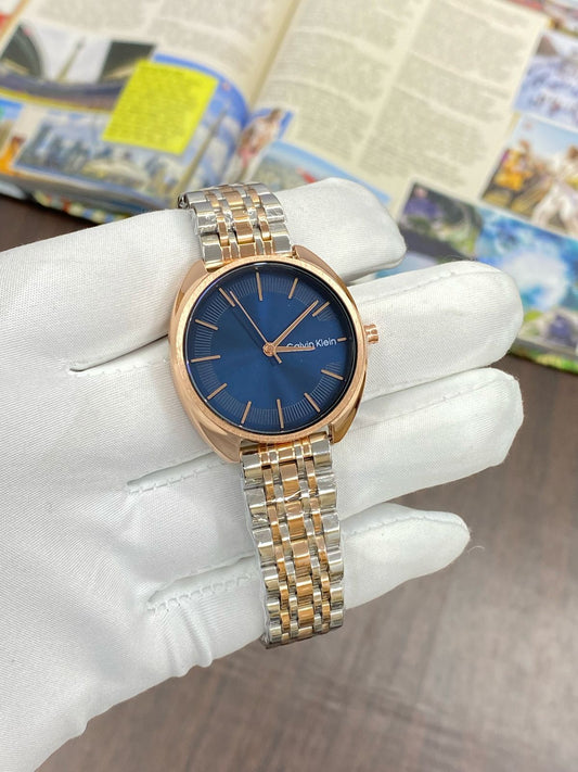 Lac Silver Copper Chain Blue Dial Ladies Watch 901800