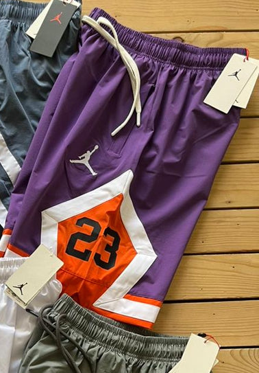 JOR ROJ Purple Colour With White Side Logo Premium Quality NS Fabric Shorts 77708