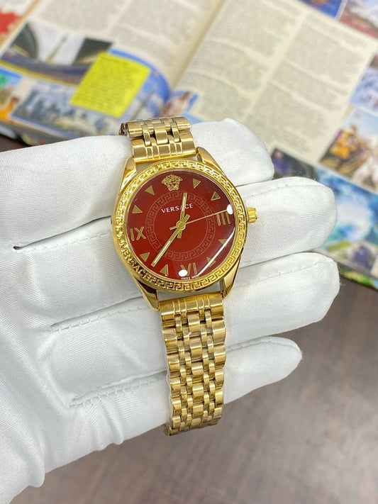 Rev Gold Chain Red Dial Ladies Watch 901799