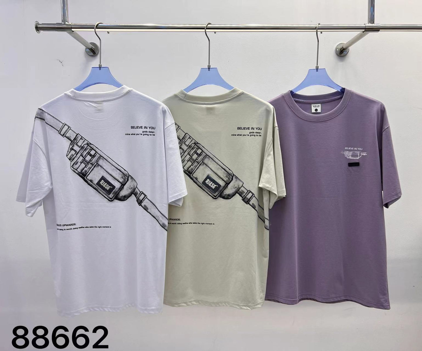 WEAR Light Purple Colour Back Print Premium Quality Oversized Tshirt 88662