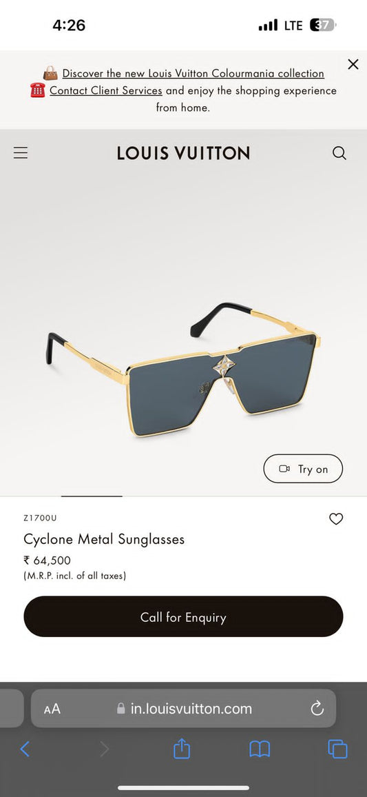 Uol Gold Frame Black Shade Unisex Sunglasses 2a621 56 15-139
