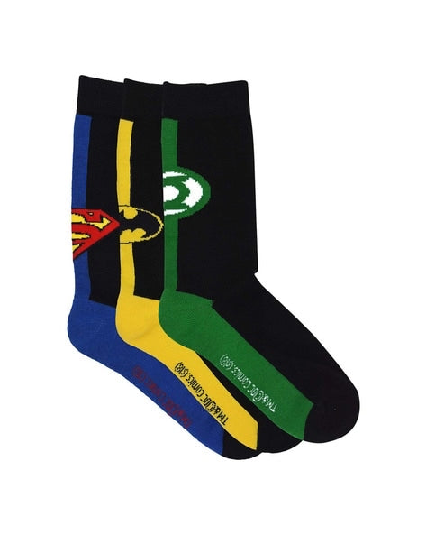 BALENZIA
Pack of 3 Superhero Pattern Mid-Calf Length Socks