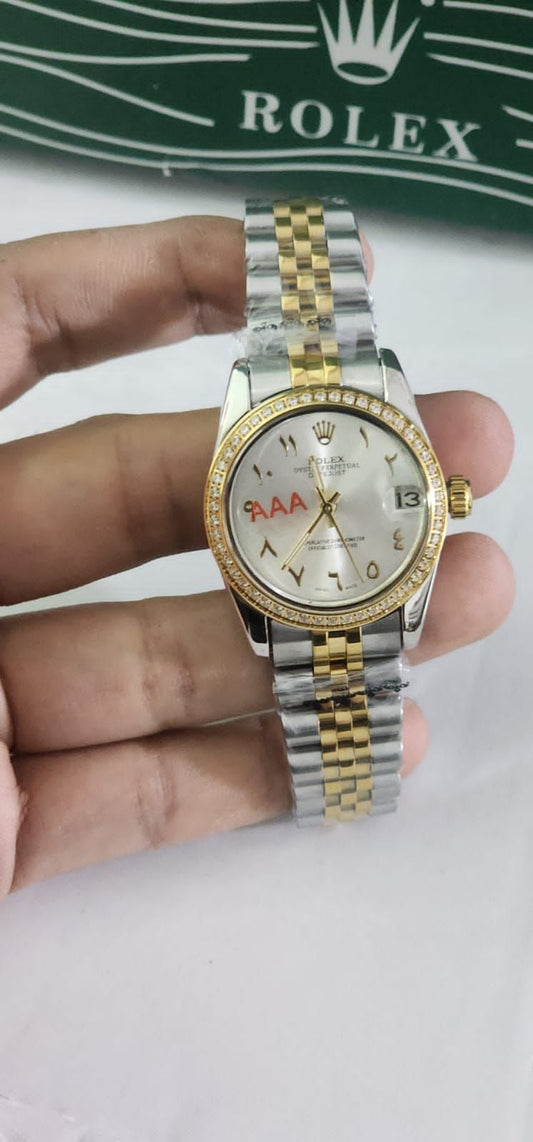 Lor Sliver Gold Chain White Dial Ladies Watch 901632