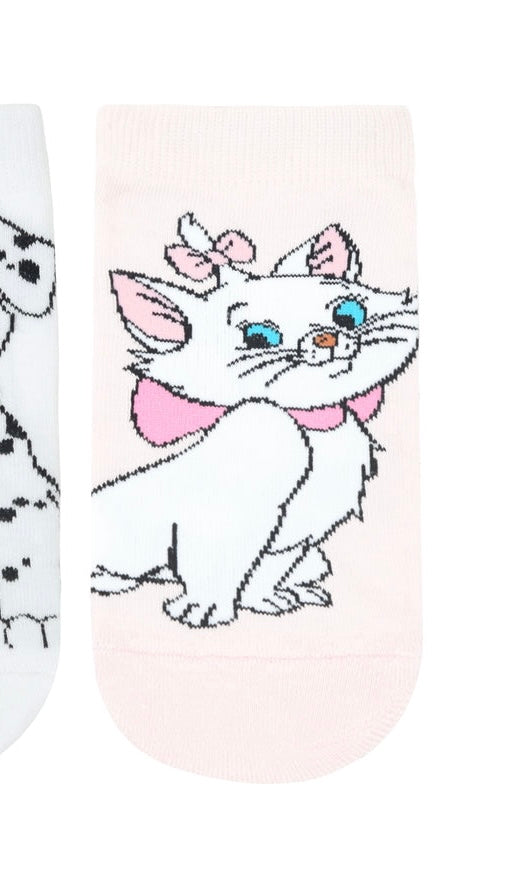 BALENZIA X DISNEY CHARACTER CUSHIONED ANKLE SOCKS FOR WOMEN-THE ARISTOCATS MARIE (PACK OF 1 PAIR/1U)-,PINK