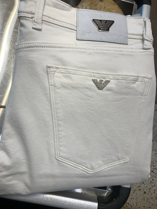 Mra White Color With Full Black Slim Fit Jeans 19323