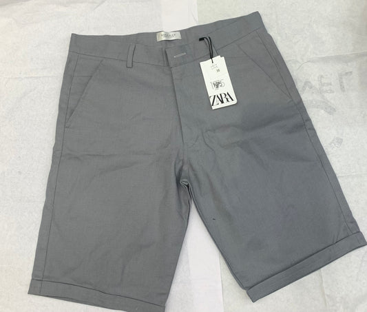 Zr Raz Grey Colour Plain Design Denim Men Shorts 861040