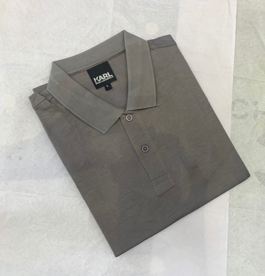 RAK Grey Color With Plain Design Collar Tshirt 861046