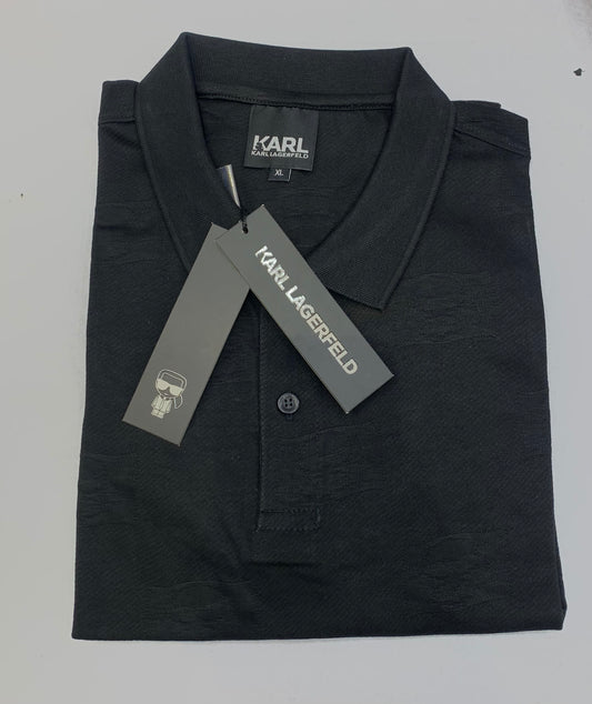 RAK Black Color With Plain Design Collar Tshirt 861049