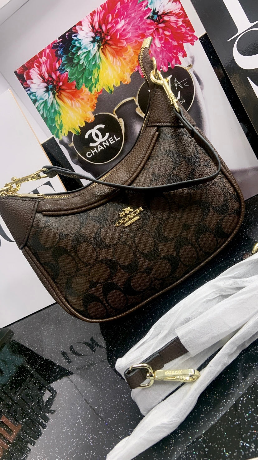 Aoc Monogram Design Premium Quality Sling Ladies Hand Bag 5017