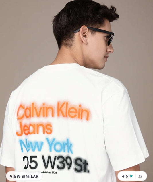 KC CAL White Color With Front and Back Print Store Article Tshirt 780091