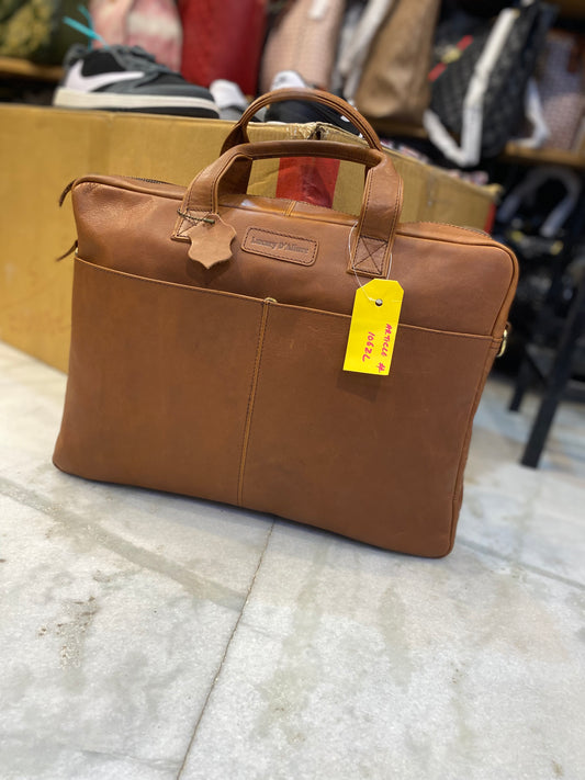 Luxury D Allure Tan Colour With Leather Quality Laptop Bag 106 ZL
