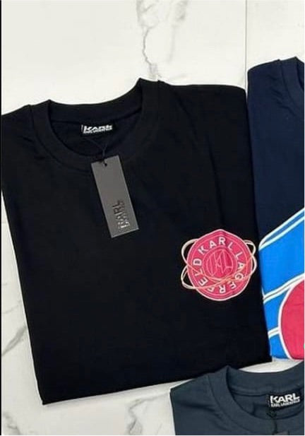 RAK Black Color With Front Logo Print Store Article Tshirt 780111