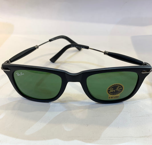 YAR RB Matte Black Frame Green Shade Sunglasses RB2148 52 14 136 3N