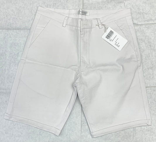 Zr Raz White Colour Plain Design Denim Men Shorts 93310