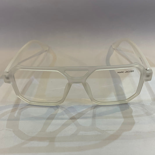 RAM Matte White Transperent Frame Transperent Shade Unisex Sunglasses 66802 52 16-145
