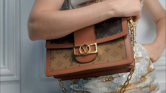 VL UOL Tan Brown Colour With Premium Quality Ladies Hand Bag With Reverse Monogram Dauphine Ladies Bag 6924