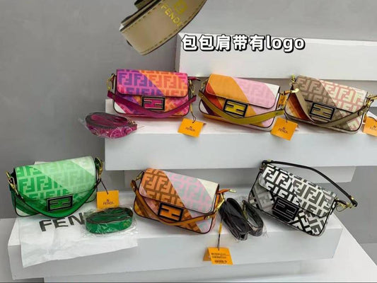 NEF Multi Colour Midi Baguette Chain Medium Shoulder Bag Ladies  Bag 10289