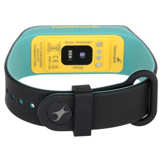 Fastrack REFLEX 3.0 DUAL TONED SMART BAND IN MIDNIGHT BLACK & TURQUOISE ACCENT