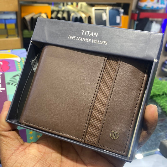 TITAN Brown Colour Fine Leather Wallets TW286LM1BR