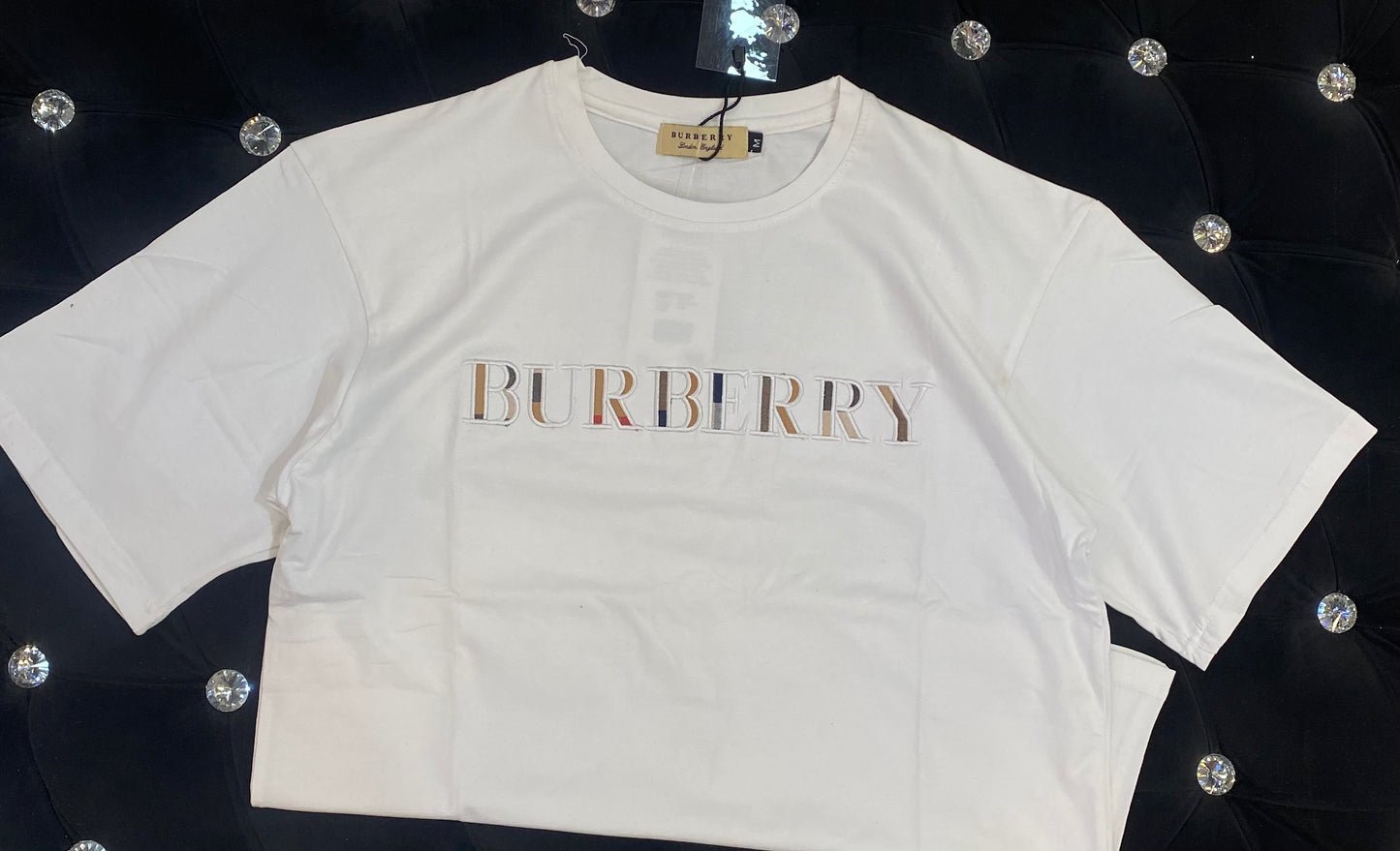 RUB BUR White Colour With Rub Embroidery Print Drop Shoulder TShirt 108536
