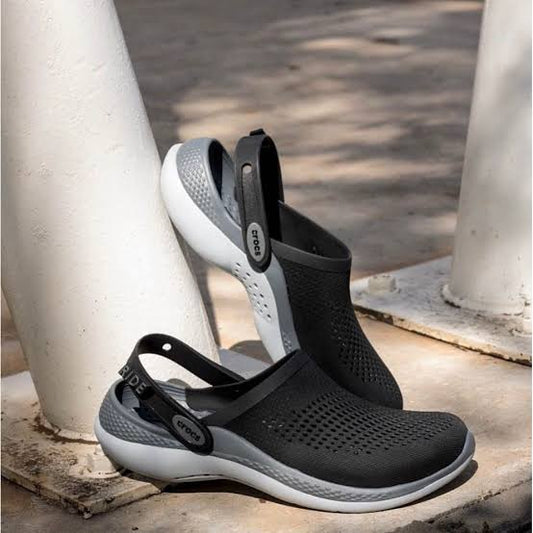 Ride Black Grey White Imported Clogs 2301070