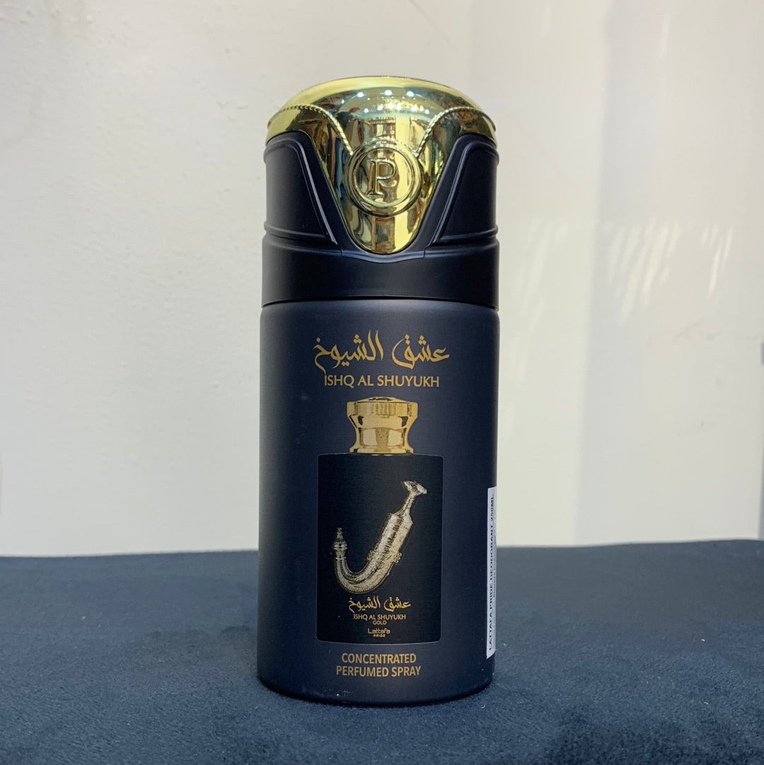 Ishq Al Shuyukh Gold Deodrant by Lattafa Pride 250ml