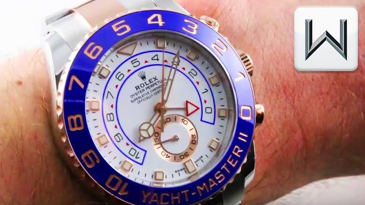 Silver Blue Red Automatic Chain Watch For Men