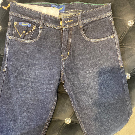 Arw Navy Blue Straight Fit Branded Designer Plain  jeans Men’s Jeans ARW 1904 AAA1