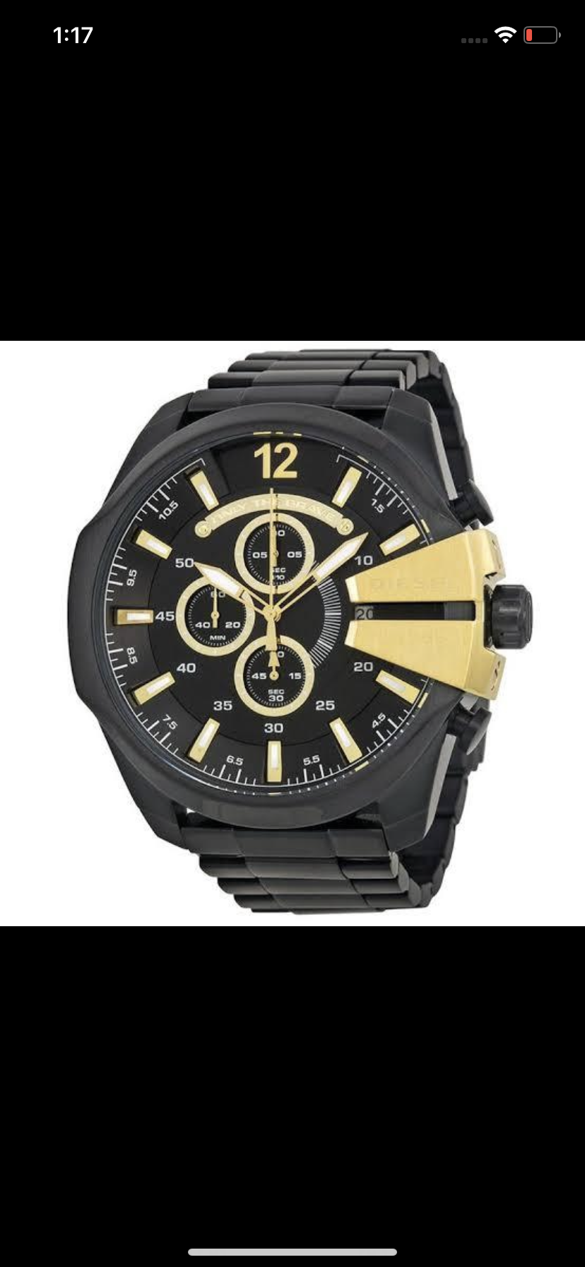 Eid Black Gold Chain Black Gold Dial Heavy Machinery Watch For Men