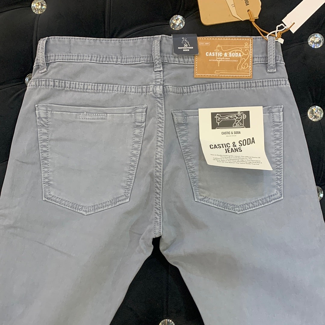 C&S Grey RFD Castic & Soda Trousers Pants Jeans 26028 AAA1