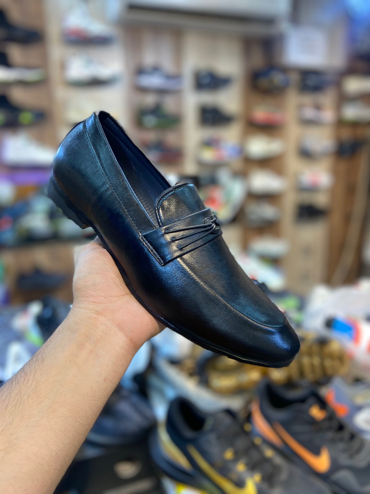 Black Loafers Shoes For Men Model Number 1001