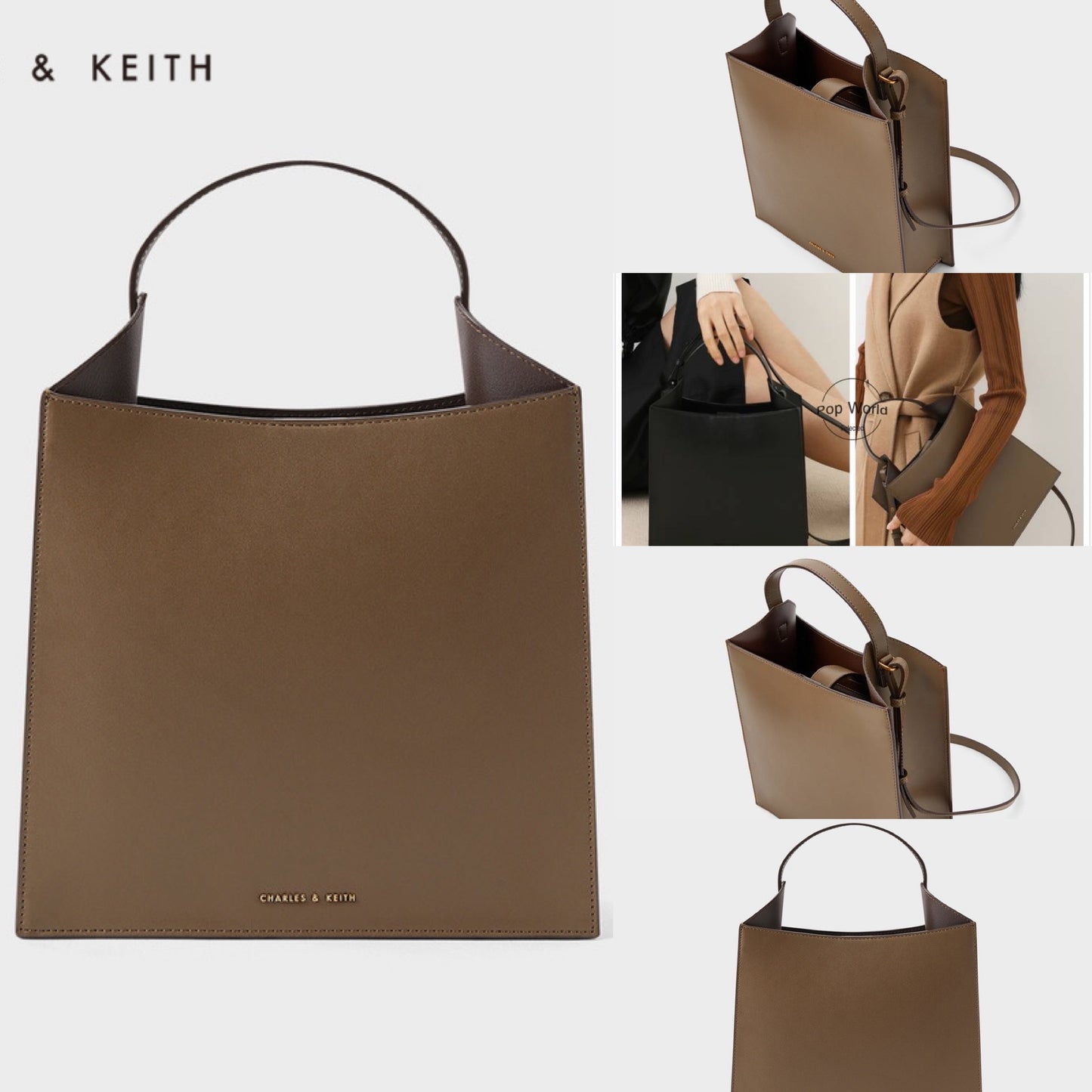 Brown Colour Charles & Keith Ladies Hand Bag