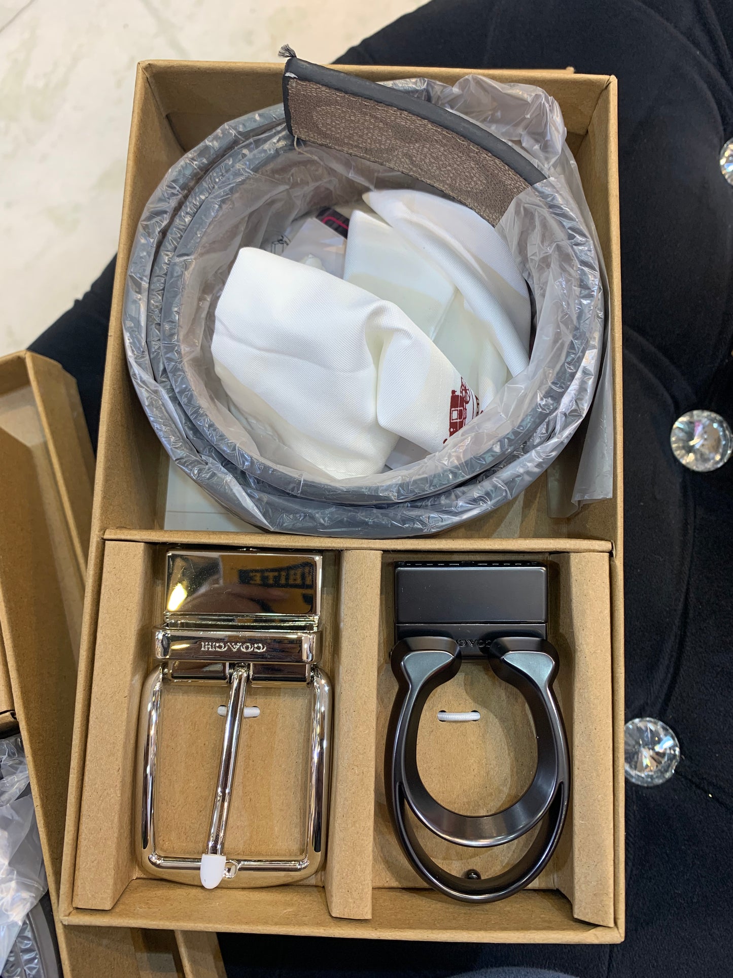 Aoc Belt With Brand Box & Dust Bag & Cards 22002