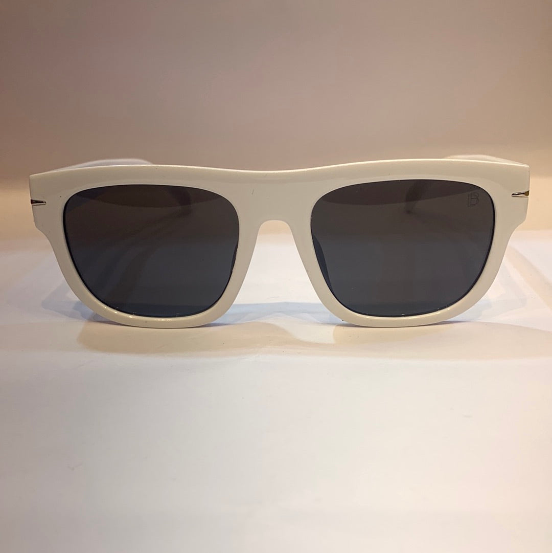 VID White Frame Black Shade Unisex Sunglass B2206 60 15 145