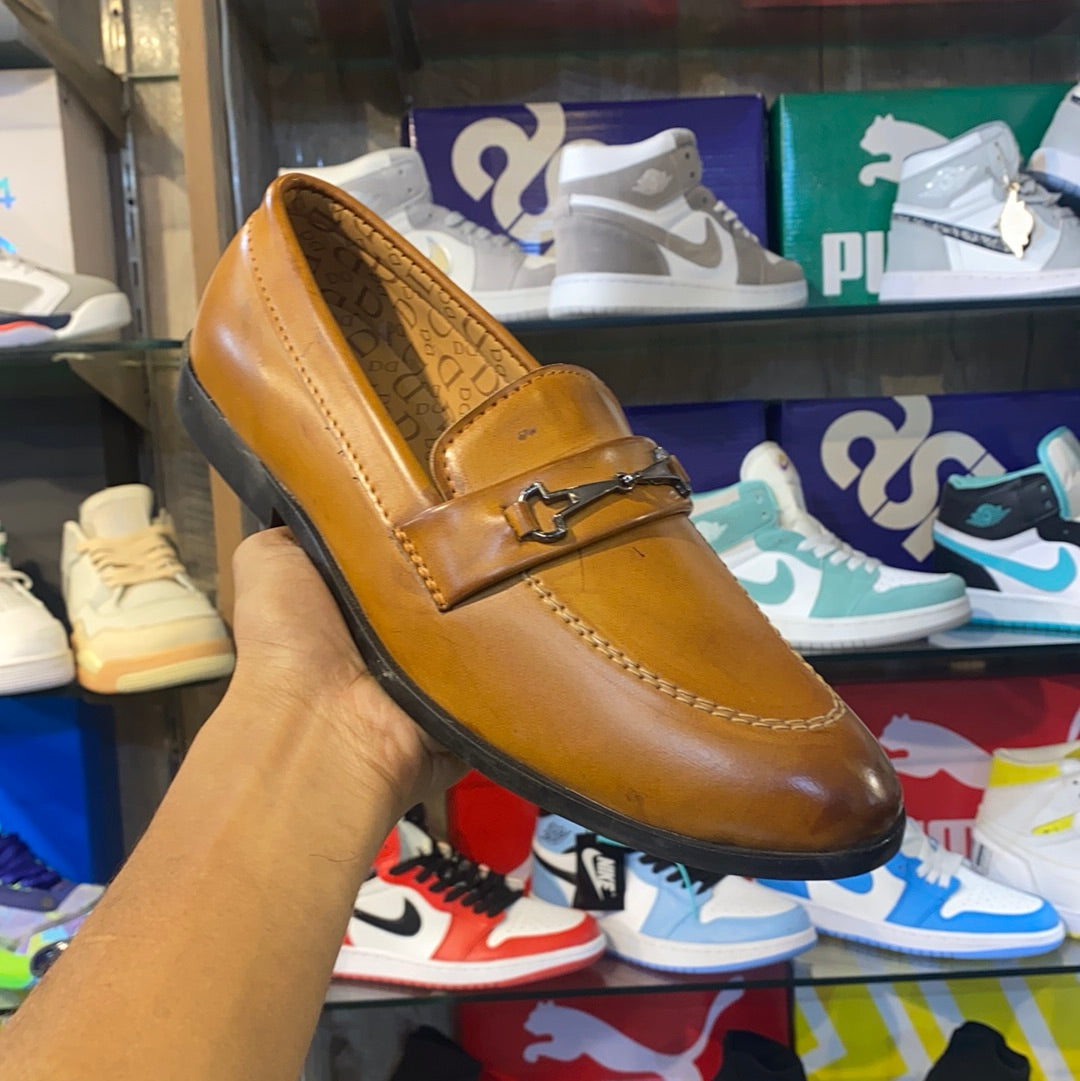 Tan Buckle Loafer Formal Shoes 13142
