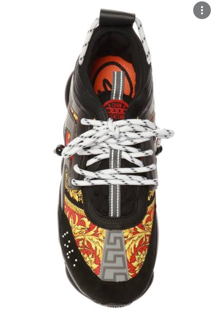 Red Yellow Black Orange Sports Shoes Reaction Chain
